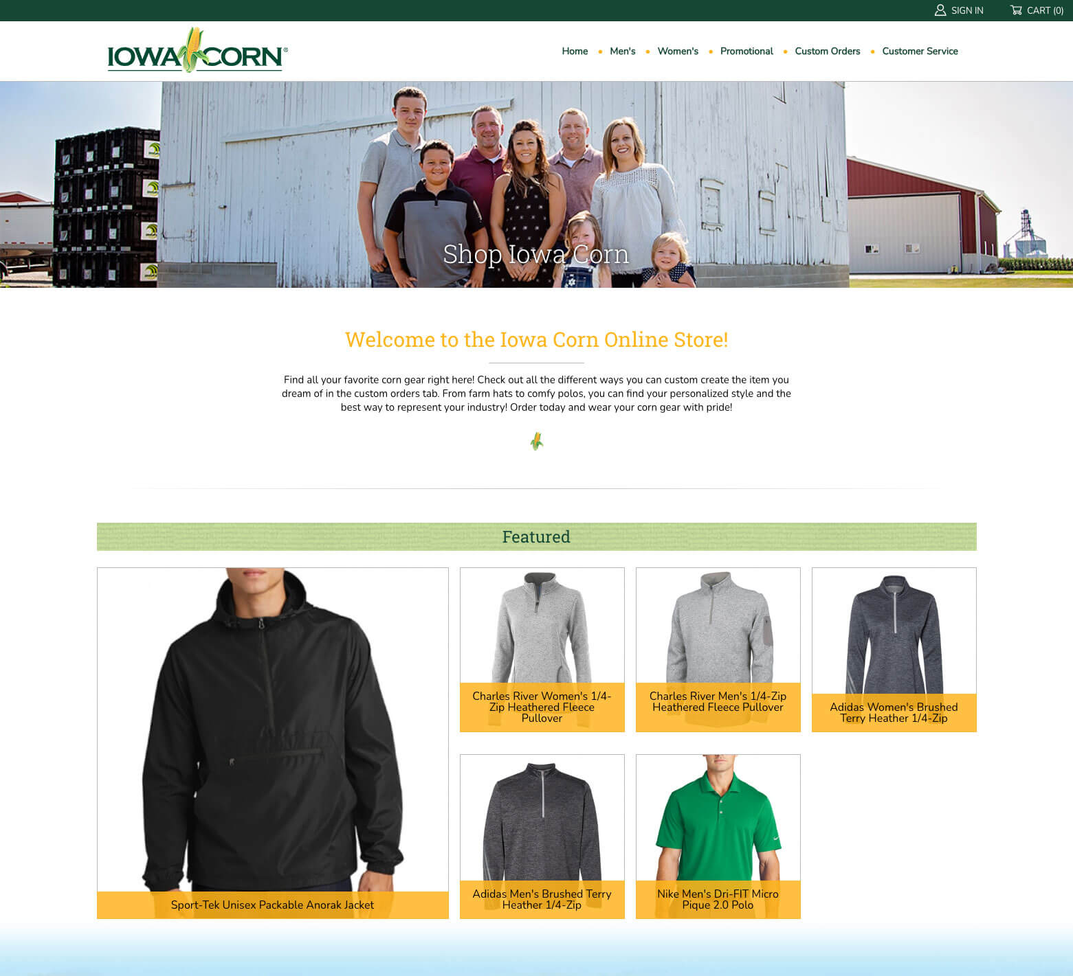 Screenshot of Iowa Corn's website home page.