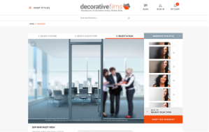 Decorative Films website screenshot. Sized for mobile.