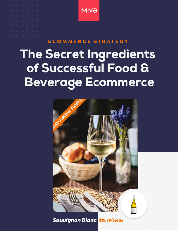 Image of a set table with the words Ecommerce Strategy - The Secret Ingredients of Successful Food & Beverage Ecommerce